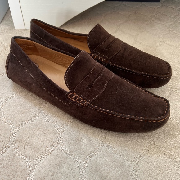 1901 Shoes Likenew 91 Mens Brown Suede Loafers Size 14 Poshmark